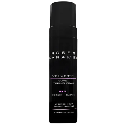Rose & Caramel Velvety Medium Dark Olive Self Tanning Foam