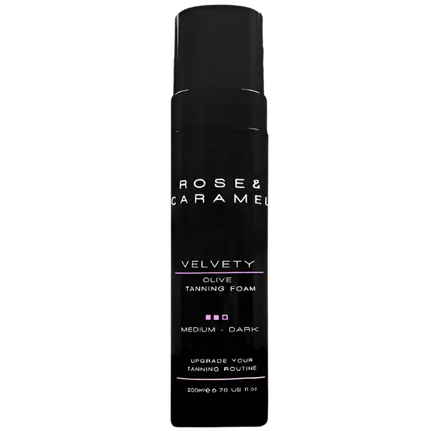 Rose & Caramel Velvety Medium Dark Olive Self Tanning Foam