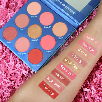 Rude Cosmetics Blush Crush 9 Color Blush Palette Level Up