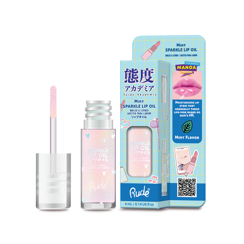 Rude Cosmetics Manga Collection Manga Sparkle Lip Oil Mint