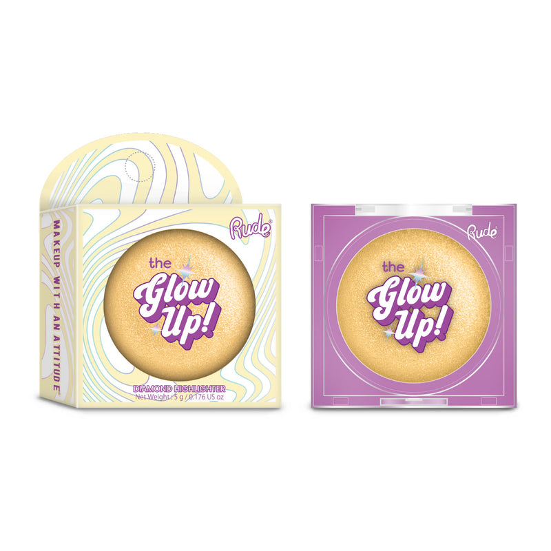 Rude Cosmetics The Glow Up! Diamond Highlighter Golden Sunburst, romige highlighter