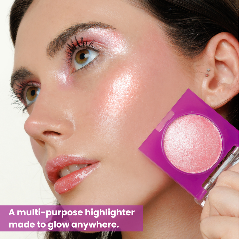 Rude Cosmetics The Glow Up! Diamond Highlighter Golden Sunburst, romige highlighter, foto 2 van 6