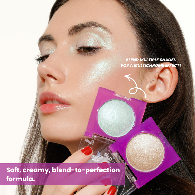 Rude Cosmetics The Glow Up! Diamond Highlighter Peri Twinkle, multifunctionele highlighter met diamanteffect, foto 4 van 6