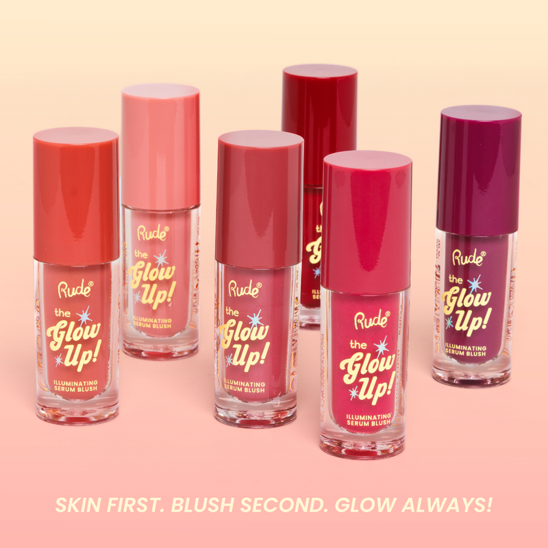 Rude Cosmetics The Glow Up! Illuminating Serum Blush Lunar Rose, vloeibare blush met serum textuur, foto 4 van 7