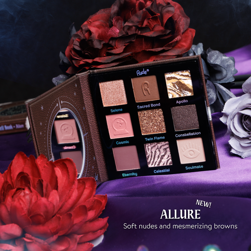 Rude Cosmetics The Spell Book Collection Palette Allure, oogschaduwpalette met diverse tinten, foto 7 van 8