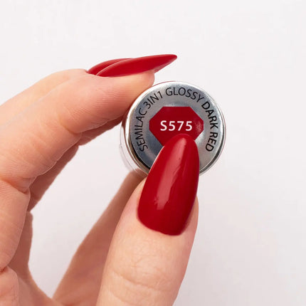 Semilac One Step 3in1 Glossy S575 Dark Red