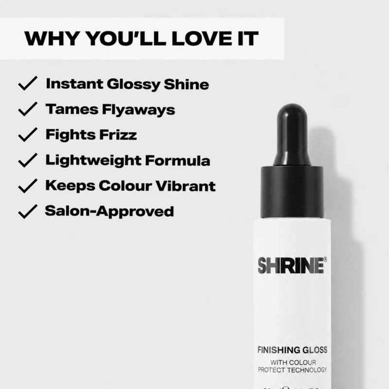 Shrine Finishing Gloss Serum, haarserum voor glanzend en pluisvrij haar, foto 5 van 6