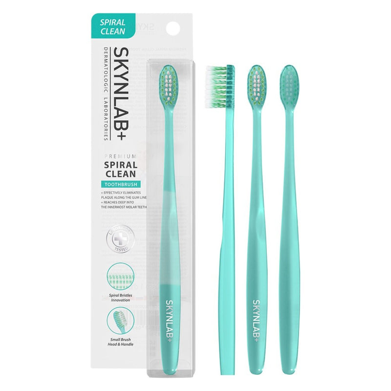 Skynlab Premium Spiral Clean Toothbrush Green