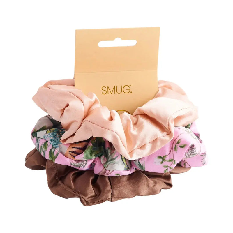 Smug Cloud Oversized Satin Scrunchies Caramel