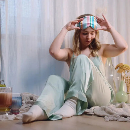 Smug Satin Sleep Mask Bold Stripe