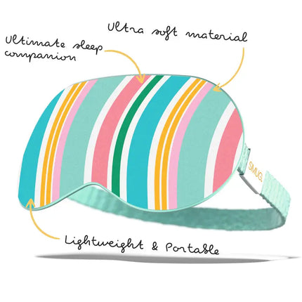 Smug Satin Sleep Mask Bold Stripe