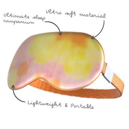 Smug Satin Sleep Mask Orange Tye Dye