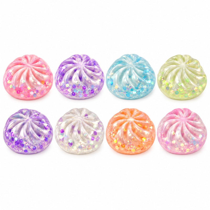 Squishy Mystery Bag Mini Dumpling Squishies 4 Pc, mystery zakje met 4 mini squishies