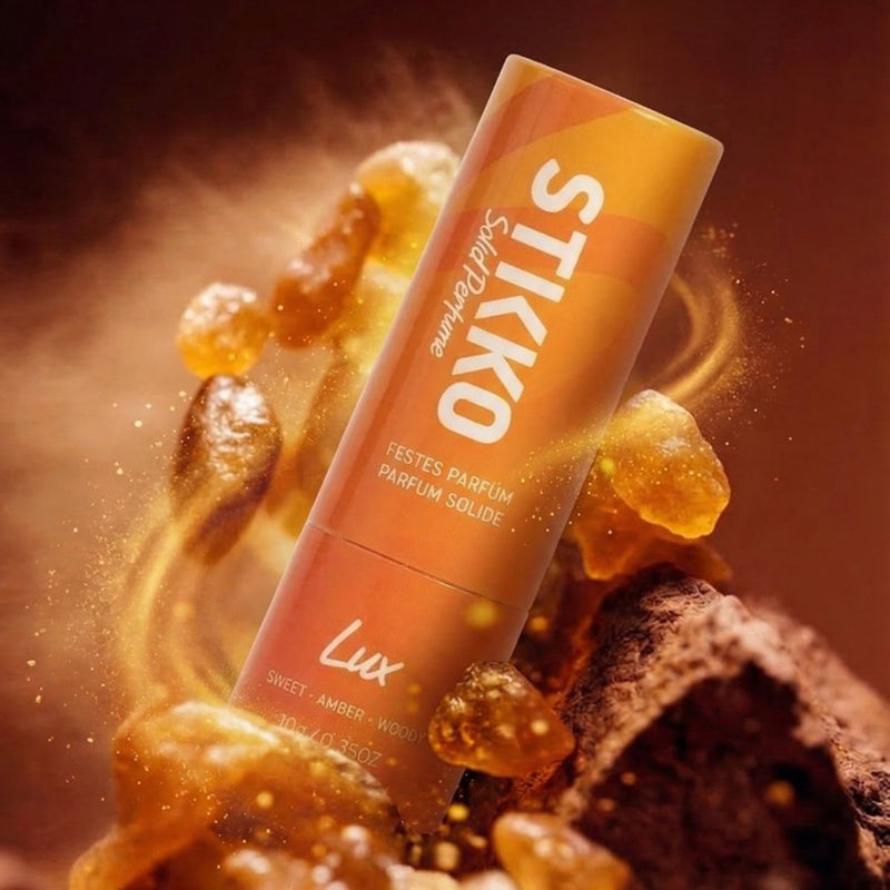 Stikko Solid Perfume Lux, vaste parfum met zoete, amberachtige en houtachtige geuren