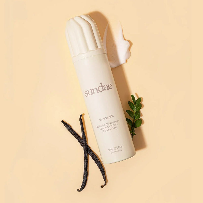 Sundae Whipped Shower Foam Very Vanilla, luchtige body wash met vanillegeur