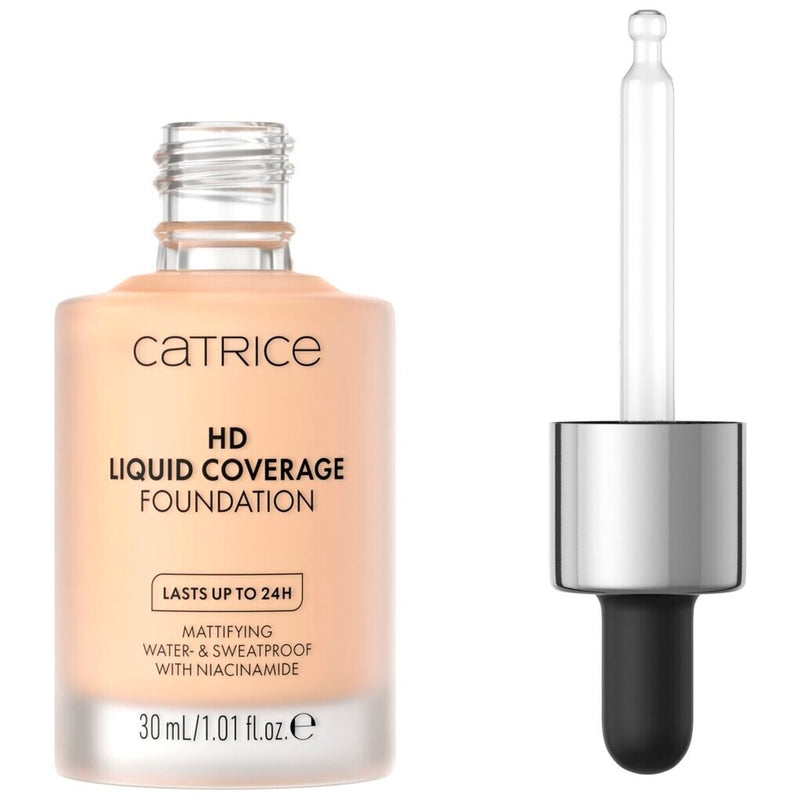 Catrice HD Liquid Coverage Foundation 002 Porcelain Beige, vloeibare foundation