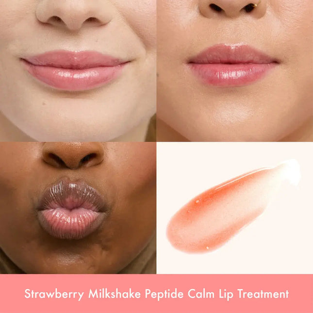 The Beauty Crop Peptide Calm Lip Treatment Strawberry Milkshake