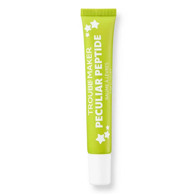 Trouble Maker Peculiar Peptide Shimmer Lip Balm Mint Gold Clear