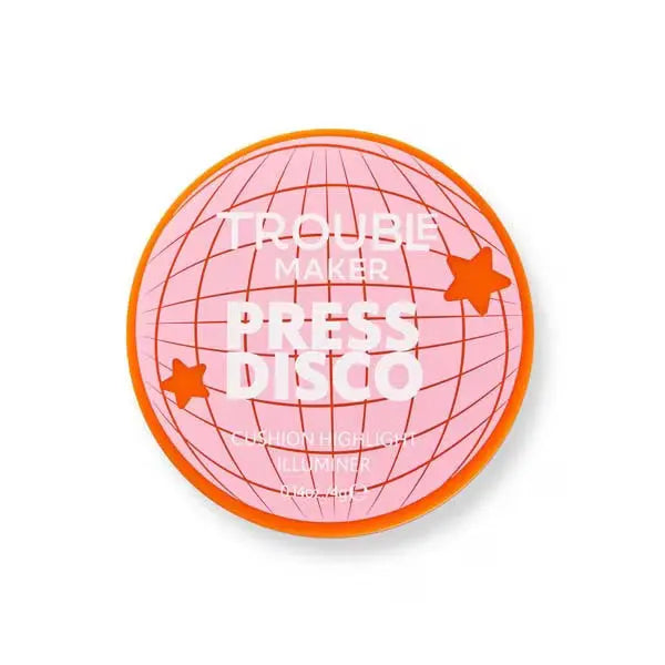 Trouble Maker Press Disco Cushion Highlight Disco Ball Silver