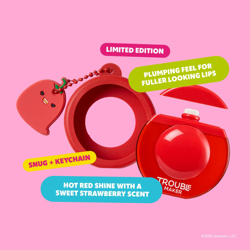 Trouble Maker X Squishmallows Christo The Chilli Plumping Red Bubble Trouble With Snug