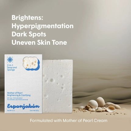 T.TAiO Esponjabon Mother Of Pearl 2-in-1 Soap And Sponge