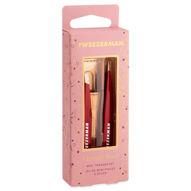 Tweezerman Vintage Rose Mini Set Tweezer with Case