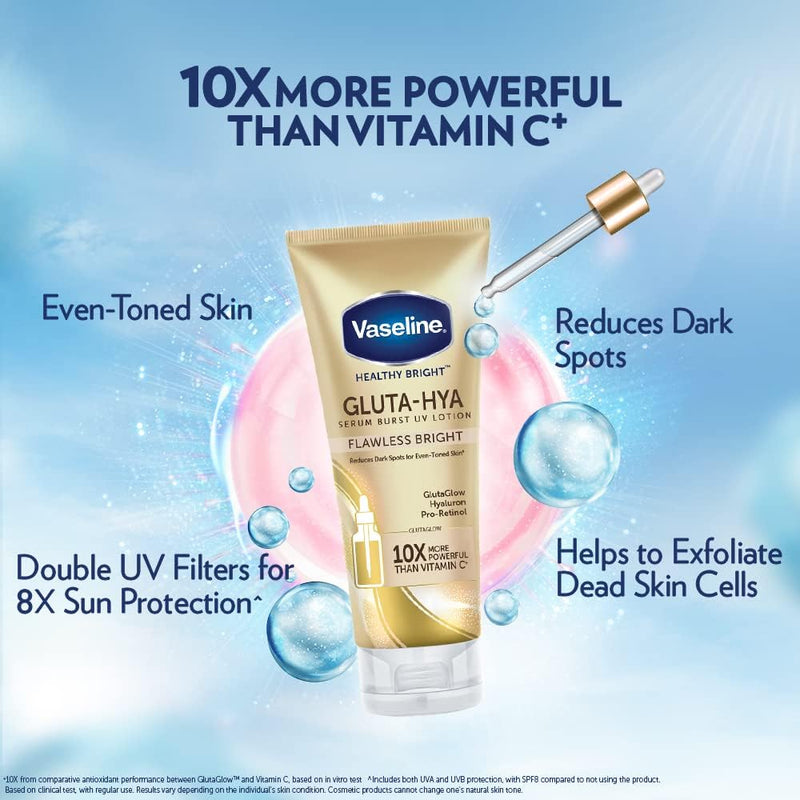 Vaseline Gluta-Hya Flawless Bright Semi Burst Lotion 330 ml.