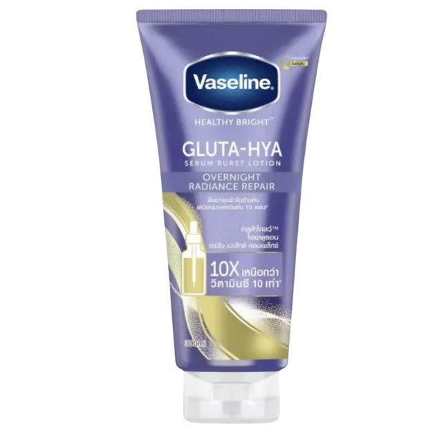 Vaseline Gluta-Hya Overnight Radiance Serum Burst Lotion 300 ml.