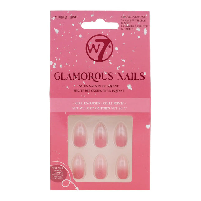 W7 Cosmetics Glamorous Press-On Nails Aurora Rose