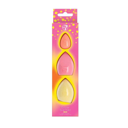 W7 Cosmetics Glow Getter Neon Beauty Sponge Trio
