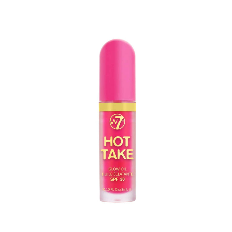 W7 Cosmetics Hot Take Glow Lip Oil Spf 30 Pink 1