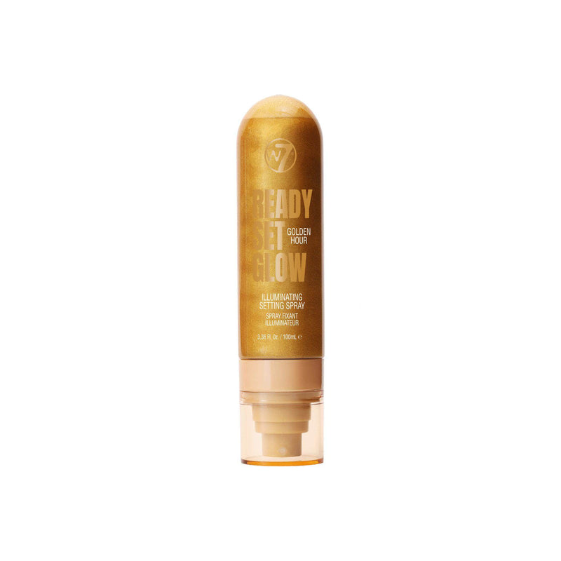 W7 Cosmetics Ready Set Glow Illuminating Setting Spray Golden Hour 2