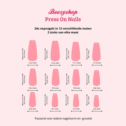 Boozyshop Press On French Nails Nude Goldstrike