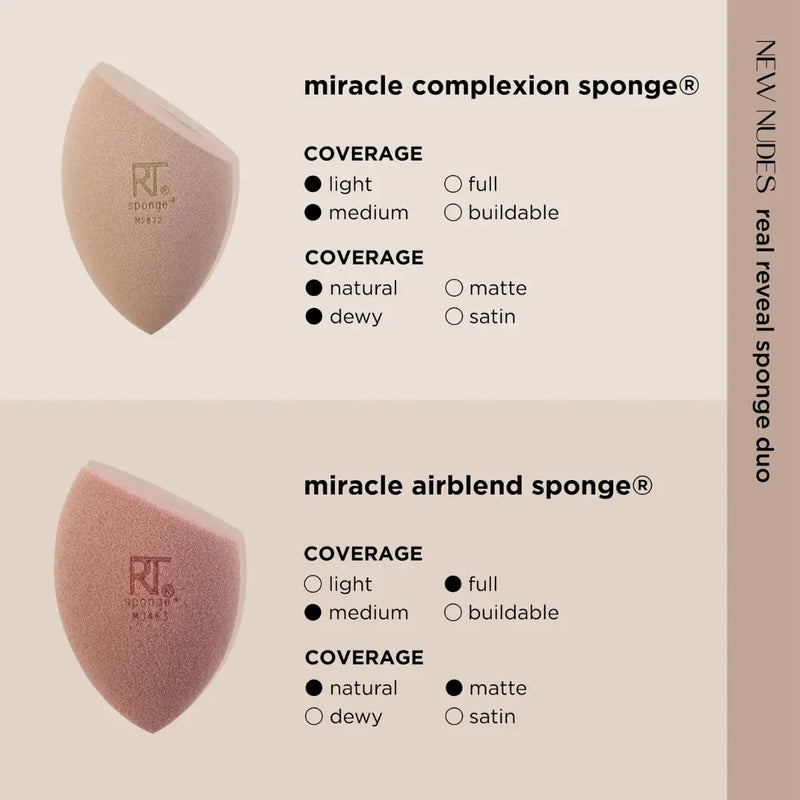 Real Techniques New Nudes Real Reveal Sponge Duo