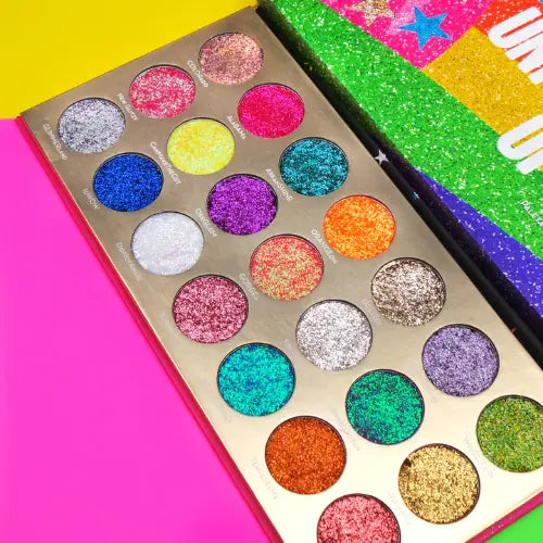 Rude Cosmetics United Shades of Glitter 21 Pressed Glitter Palette