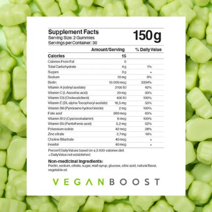 Veganboost Hair Vitamins Gummies